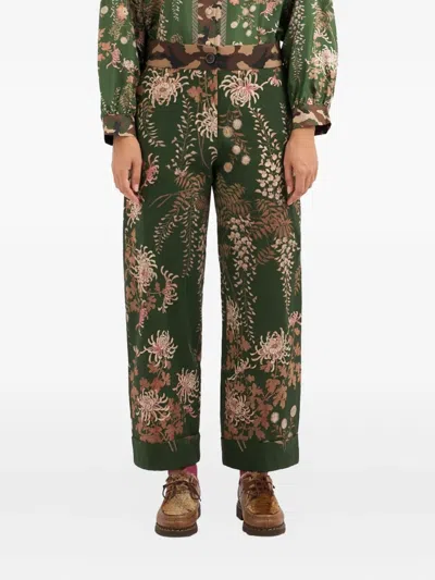 Pierre-louis Mascia Dylan Floral-print Camouflage-waist Trousers In Multi