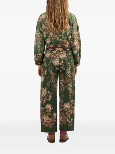 Pierre-louis Mascia Dylan Floral-print Camouflage-waist Trousers In Multi