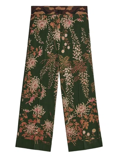 Pierre-louis Mascia Dylan Floral-print Camouflage-waist Trousers In Multi