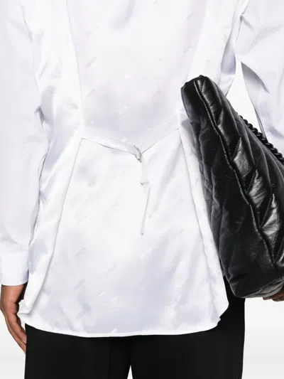 Moschino Printed Cuff Shirt With Unique In White