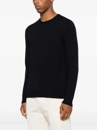 Drumohr Blue Wool Crew-neck Sweater