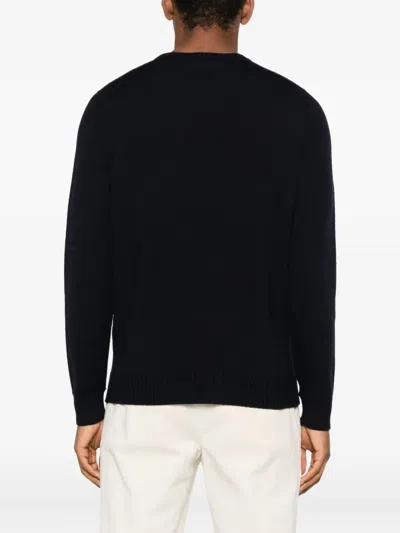 Drumohr Blue Wool Crew-neck Sweater