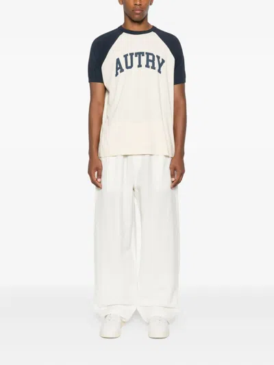 Autry Short Sleeves Contrasting Color In Blue