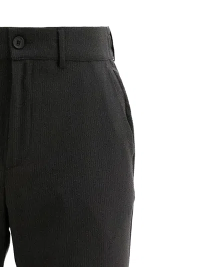 Cruna Pinstripe Trousers In Black
