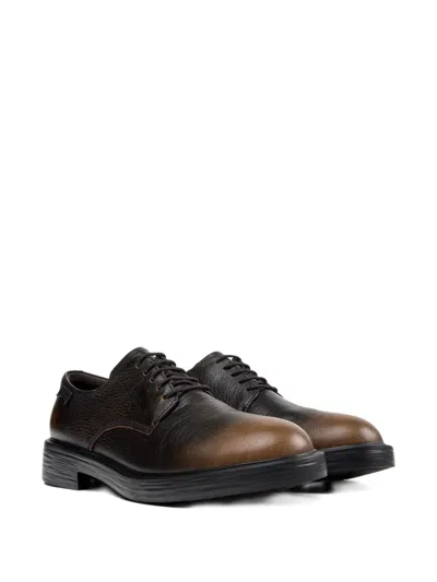Camper Dea Lace-up Leather Shoes In Animal Print