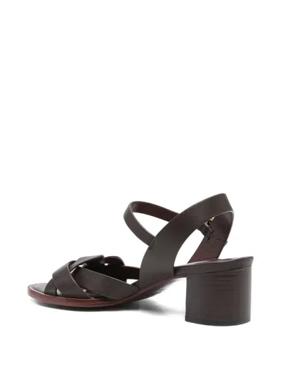 Avril Gau 50mm Paro Braided Ankle-strap Sandals In Brown
