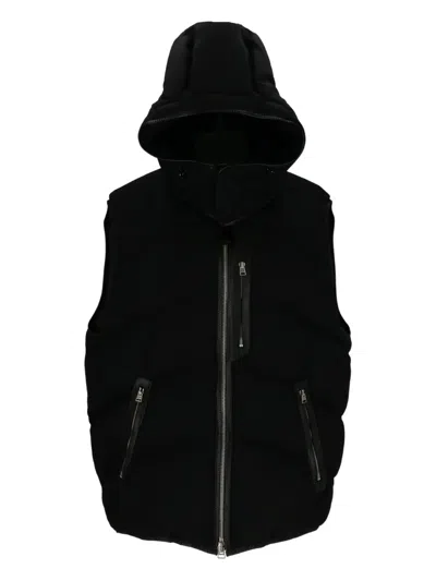 Tom Ford Hooded Padded Gilet In Black