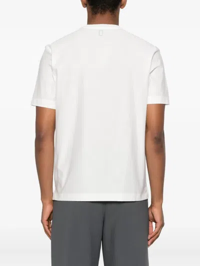 Canali Stripe-detail T-shirt In White