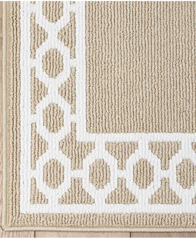 Jean Pierre New York Christine Trellis Border Tufted Runner Rug, 30" X 120"