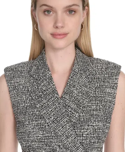 Calvin Klein Women's Sleeveless V-neck Sheath Dress In Gray