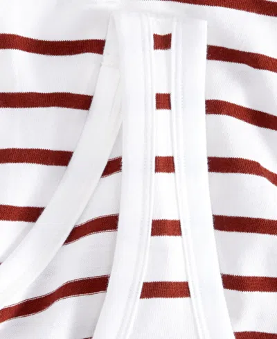 On 34th Women's Cotton Striped Scoop Tank Top, Exclusively At Macy's In White