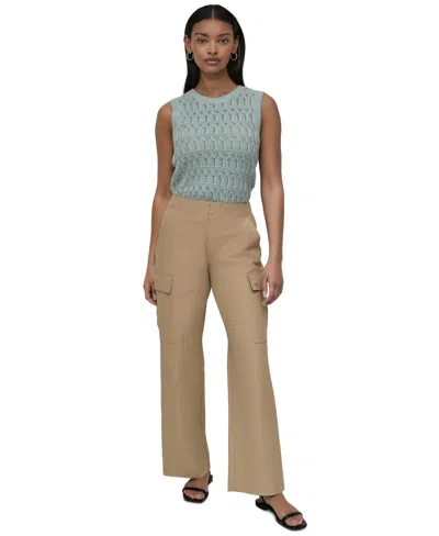 Dkny Jeans Women's High Rise Straight Leg Cargo Pants