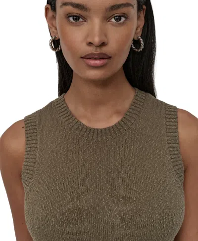 Dkny Jeans Women's Cotton Boucle Sleeveless Sweater