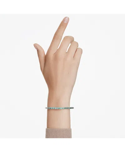 Swarovski Matrix Octagon-shape Bangle In Metallic