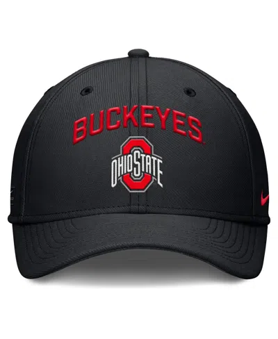 Nike Men's Black Ohio State Buckeyes 2025 On-field Rise Performance Flex Hat