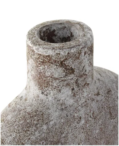 Rosemary Lane 12" Antique Style Donut Textured Ceramic Vase