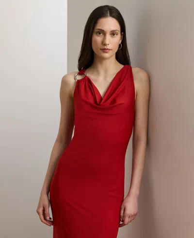 Ralph Lauren Women's Ring-trim Jersey Cowlneck Gown