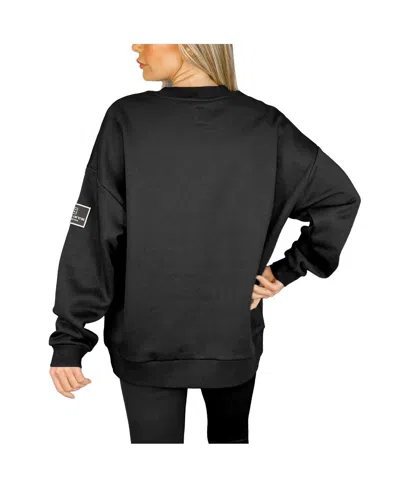 Gameday Couture Women's Black Cincinnati Bengals Oversized Players Only Black Label Pullover Sweatshirt In Black