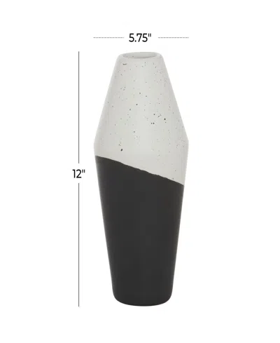 Rosemary Lane Ceramic 12" Block Speckled Contemporary Vase