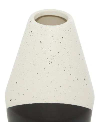 Rosemary Lane Ceramic 12" Block Speckled Contemporary Vase