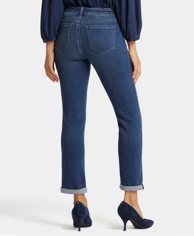Nydj Sheri Slim Ankle Cuffed Jeans In Wellspring In Blue