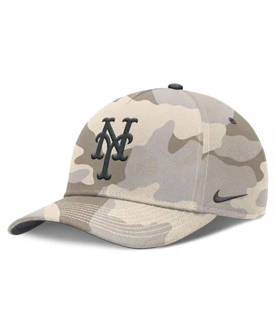 Nike Men's Natural New York Mets Camo Pack Rise Adjustable Hat