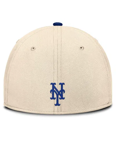 Nike Men's Natural/royal New York Mets Statement Rise Performance Flex Hat