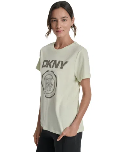 Dkny Sport Women's Medallion Logo Crewneck T-shirt