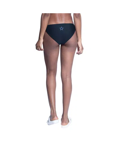 G-iii 4her By Carl Banks Women's Navy/white Dallas Cowboys Brief Game Bikini Bottom
