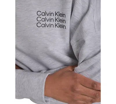 Calvin Klein Performance Women's Mini Triple Logo Pullover Sweatshirt