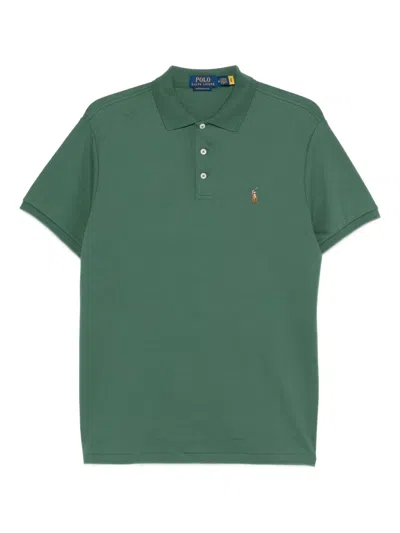 Polo Ralph Lauren Logo-embroidered Cotton Polo Shirt In Green
