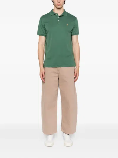 Polo Ralph Lauren Logo-embroidered Cotton Polo Shirt In Green