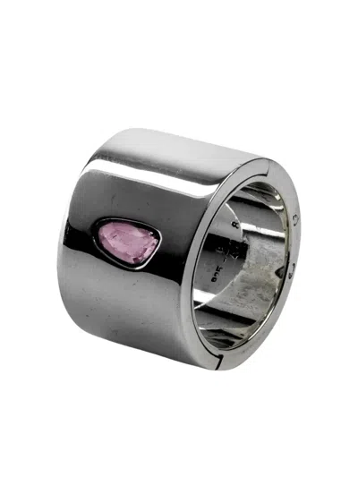 Parts Of Four Sterling Silver Sistema Sapphire Ring In Metallic
