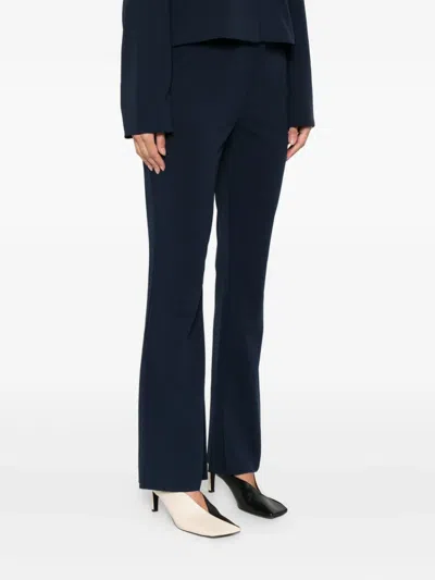 Calvin Klein Cropped Trousers In Blue