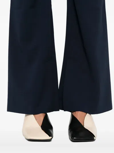 Calvin Klein Cropped Trousers In Blue