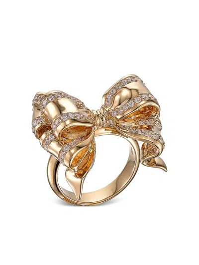 Anabela Chan 18k Gold Vermeil Bow Diamond Ring In Gold