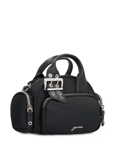 Ganni Mini Polochon Buckle-detail Top-zip Tote Bag