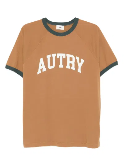 Autry Raglan-sleeve T-shirt In Brown