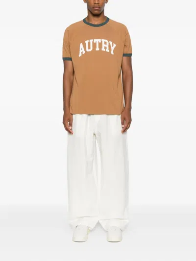 Autry Raglan-sleeve T-shirt In Brown