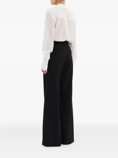 Rebecca Vallance Noor Wrap Collared Blouse In White