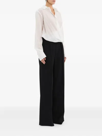 Rebecca Vallance Noor Wrap Collared Blouse In White