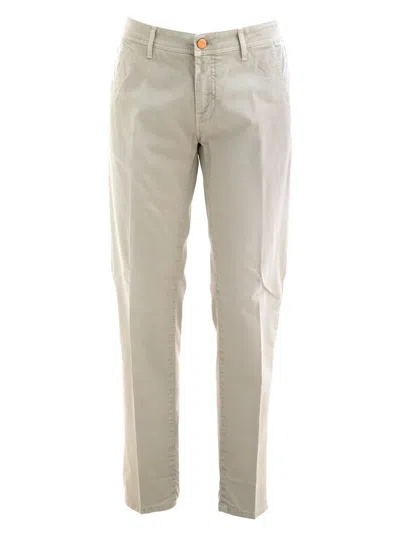 Barba Napoli Button-detail Trousers In Neutral