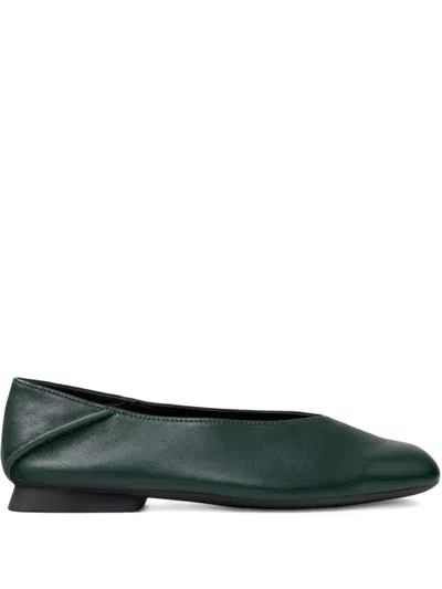 Camper Casa Myra Leather Ballet Flats In Green