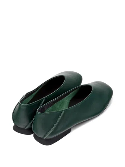 Camper Casa Myra Leather Ballet Flats In Green