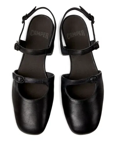 Camper Casi Myra Buckle-strap Leather Pumps In Black