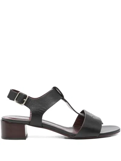 Avril Gau 40mm Leather T-bar Heeled Sandals