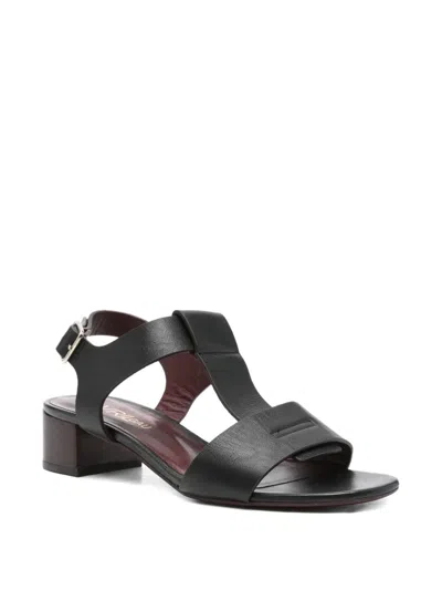 Avril Gau 40mm Leather T-bar Heeled Sandals