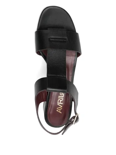 Avril Gau 40mm Leather T-bar Heeled Sandals