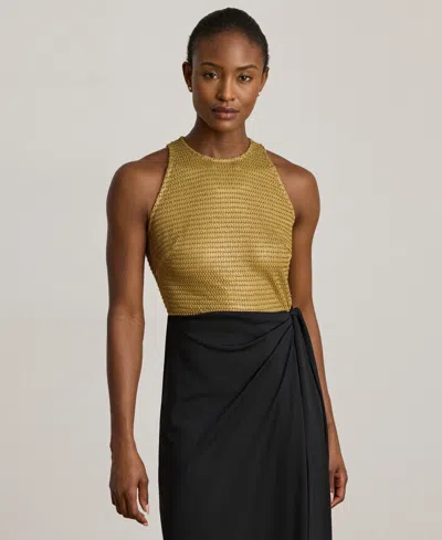 Ralph Lauren Women's Beaded Mesh & Jersey Tie-front Gown
