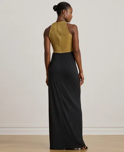 Ralph Lauren Women's Beaded Mesh & Jersey Tie-front Gown